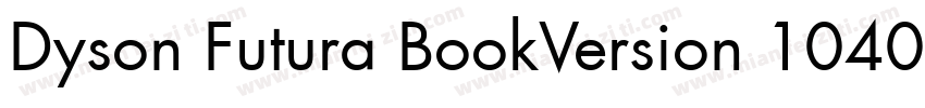Dyson Futura BookVersion 1040字体转换